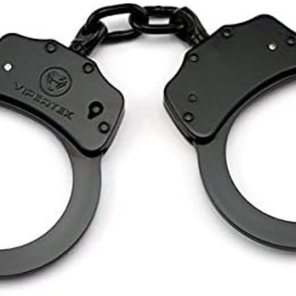 Double Lock Steel Police Edition Professional Grade Handcuffs Black - Picture 2 of 3